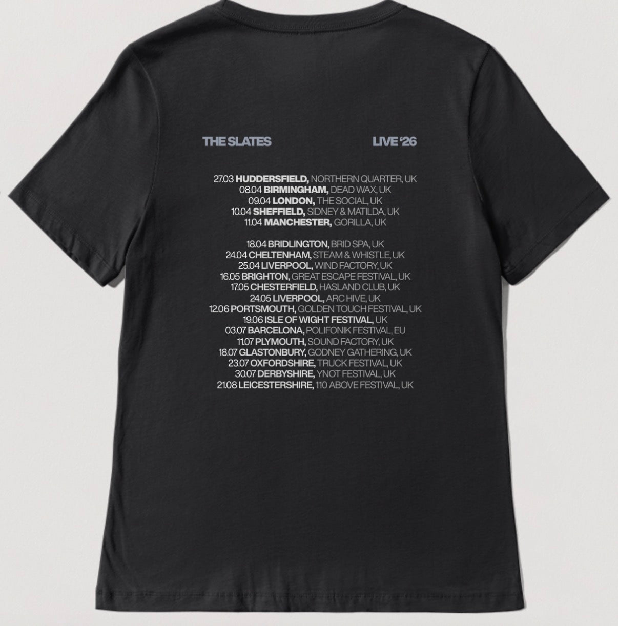 The Slates Black Tour T-Shirt